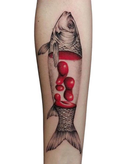 Surreal Fish Tattoo with a Twist
