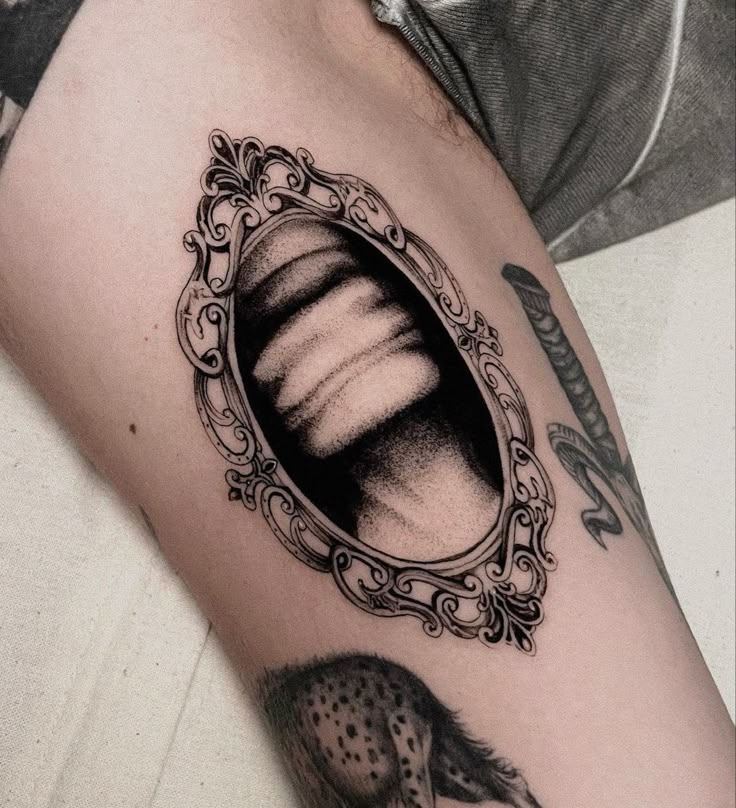 Surreal Ornate Frame Tattoo Design