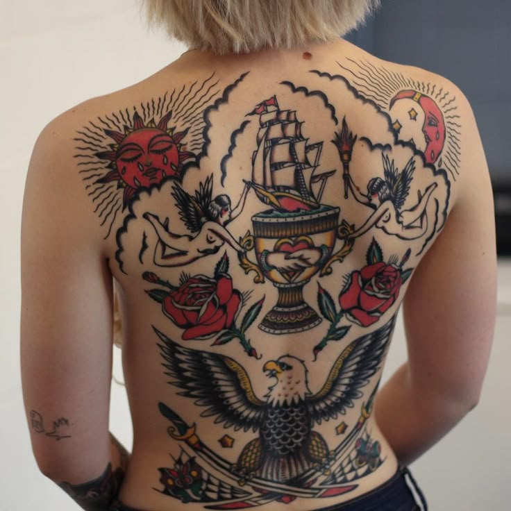 Timeless Traditional Tattoo Sleeve
