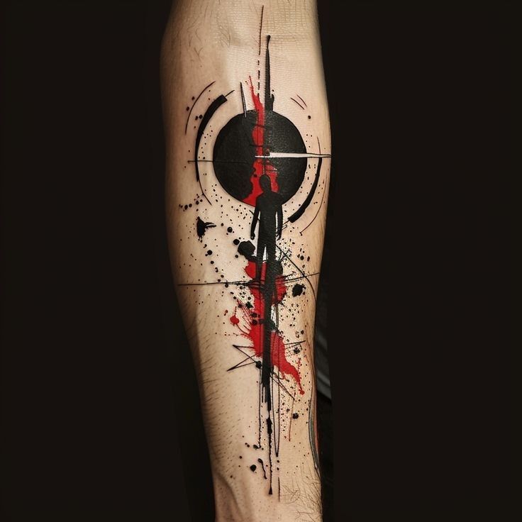 Bold Trash Polka Forearm Tattoo