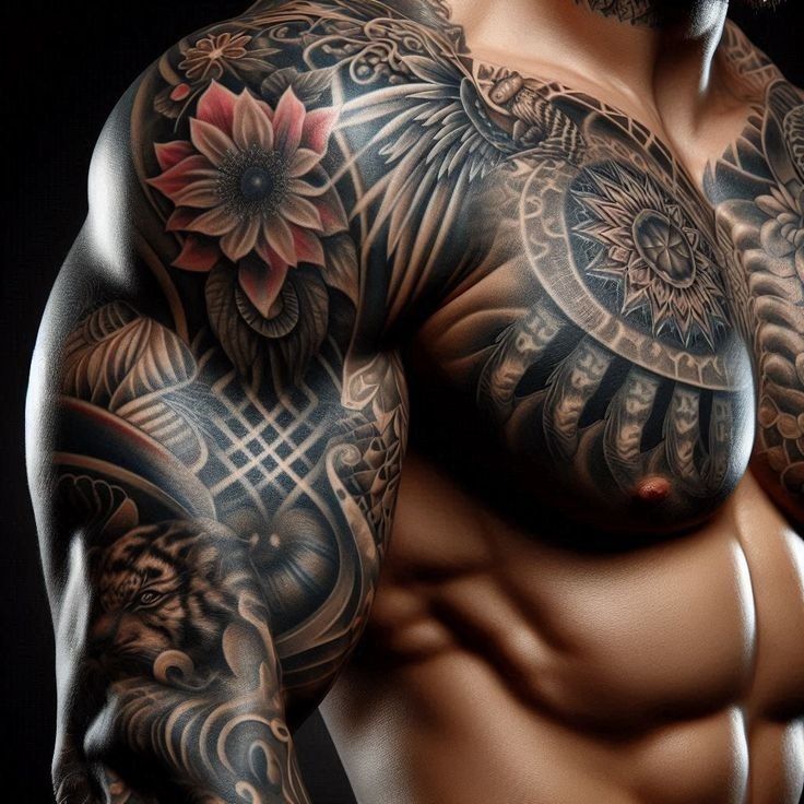 Bold Tribal Arm Tattoo for Men