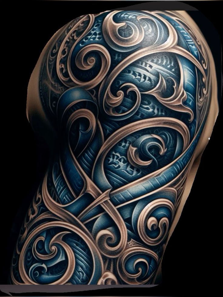 Bold Tribal Arm Tattoo Design