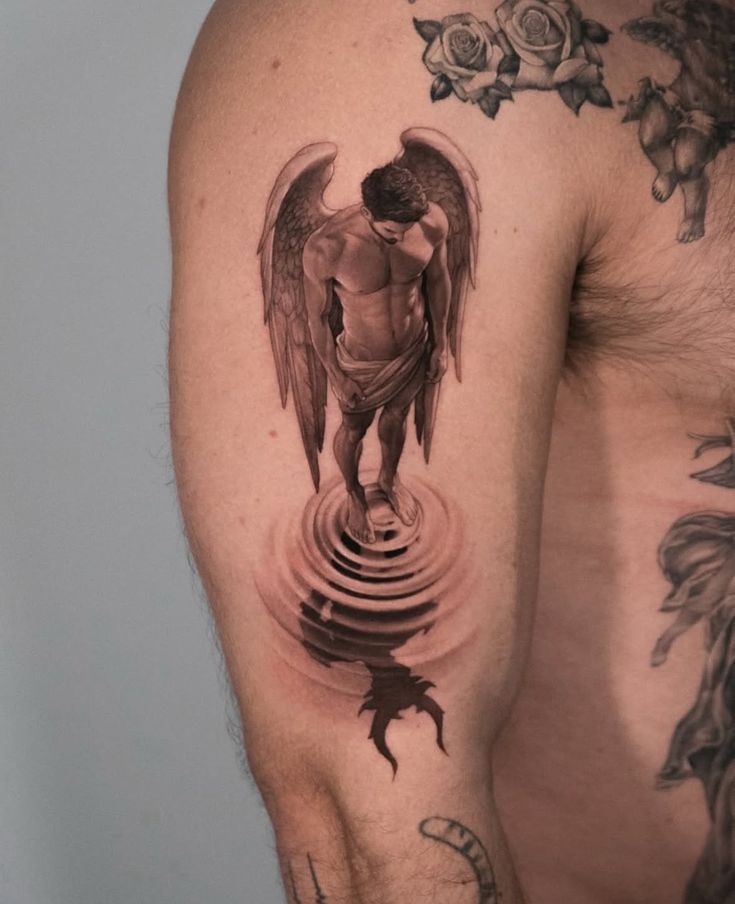 Majestic Angel Tattoo for the Arm