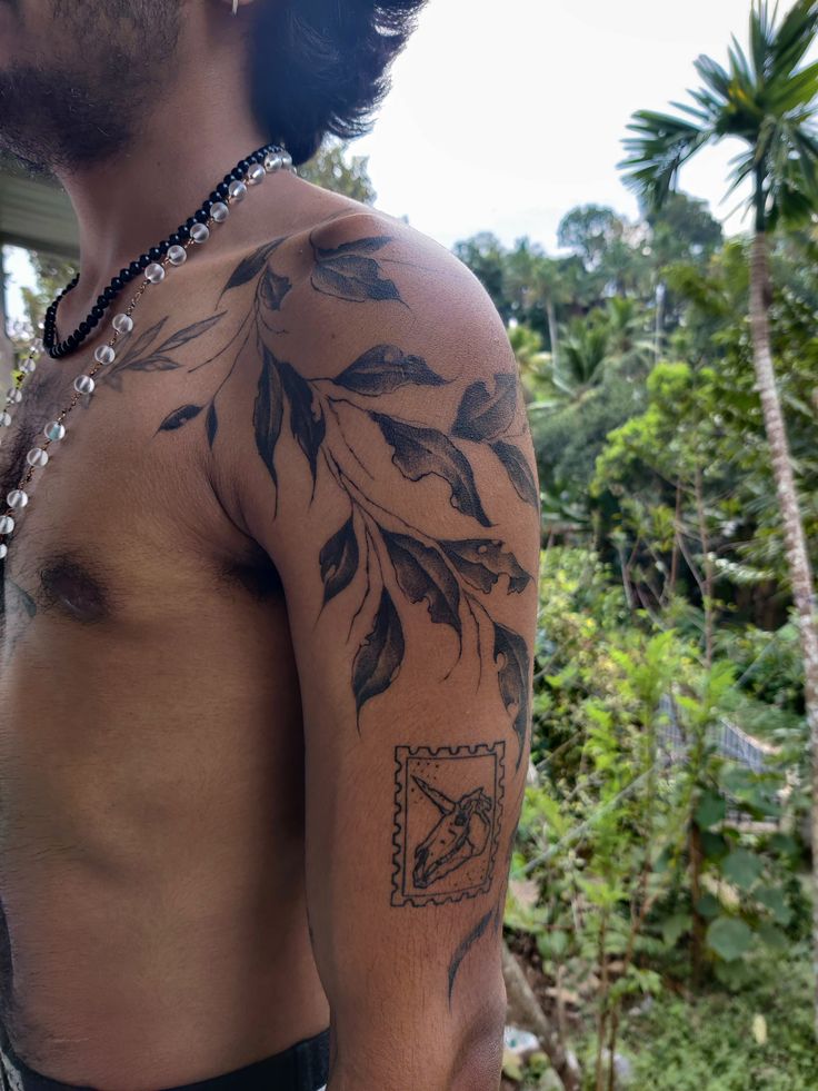 Elegant Leaf Tattoo for the Arm