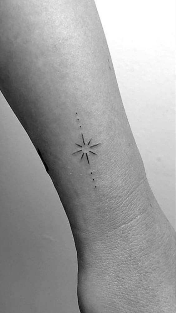 Elegant Minimalist Star Wrist Tattoo