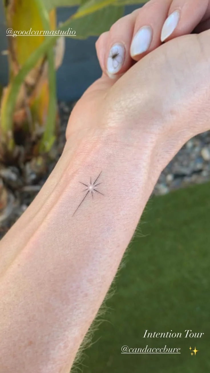 Delicate Minimalist Star Tattoo for Women