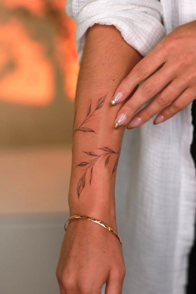 Delicate Floral Wrist Tattoo for Nature Lovers