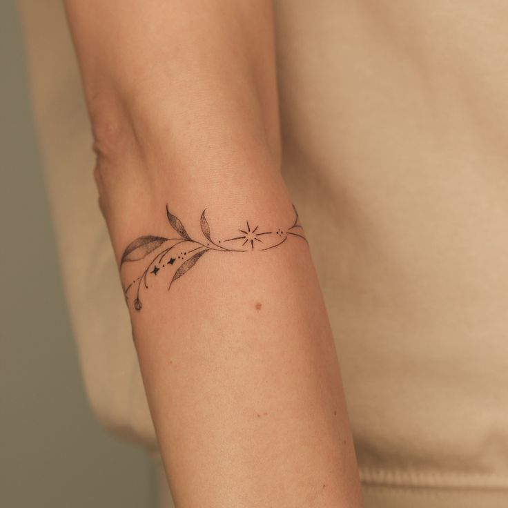 Delicate Floral Wrist Tattoo