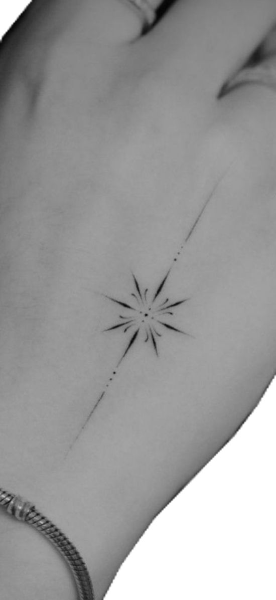 Celestial Minimalist Star Tattoo
