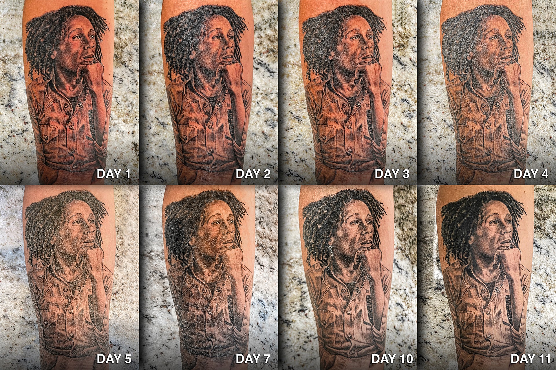tattoo healing stages timeline
